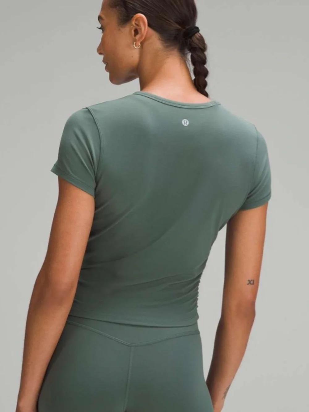 Lululemon Dark Forest All It Takes Short Sleeve Shirt Size 4